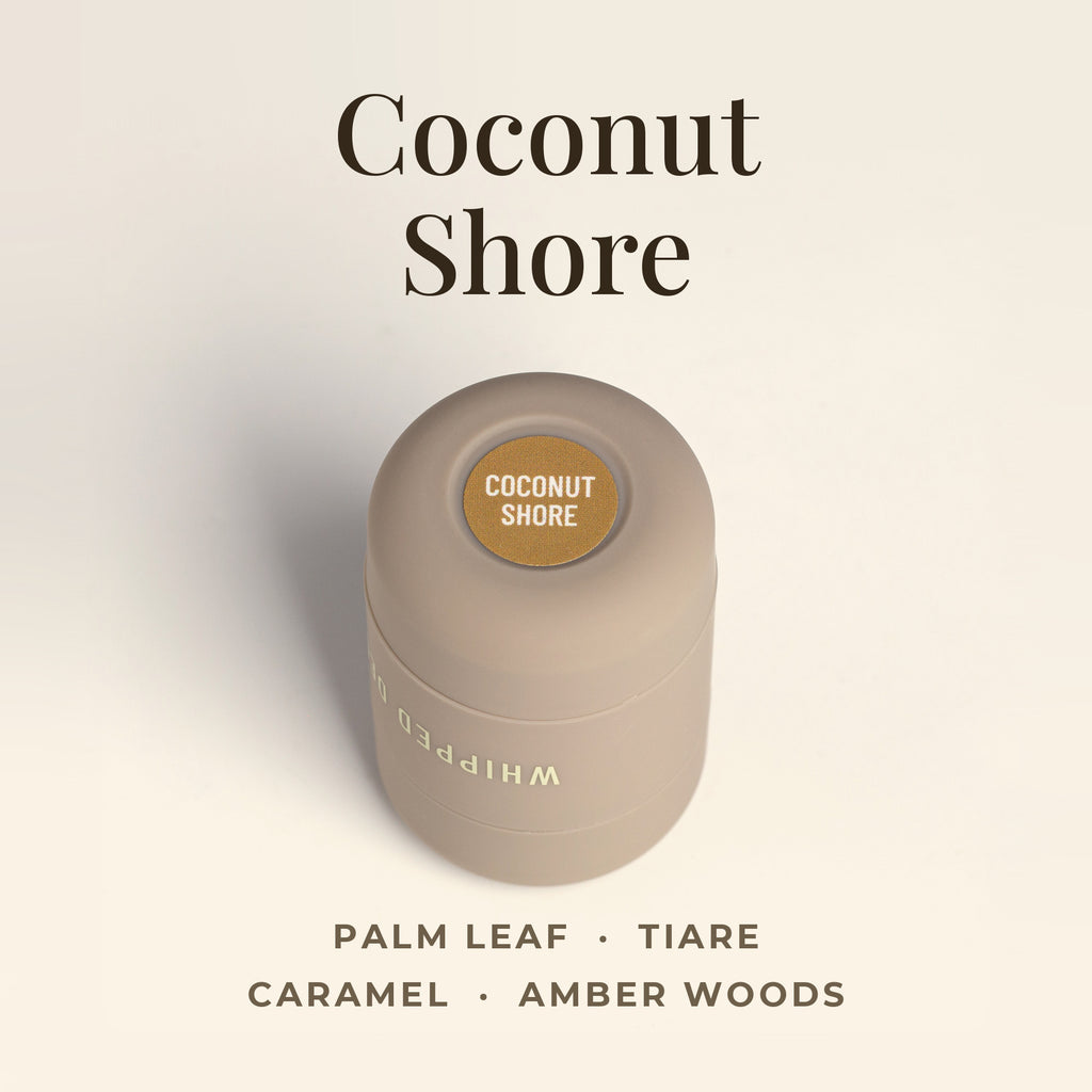 Roon Coconut Shore scent notes — palm leaf, tiare, caramel and amber woods