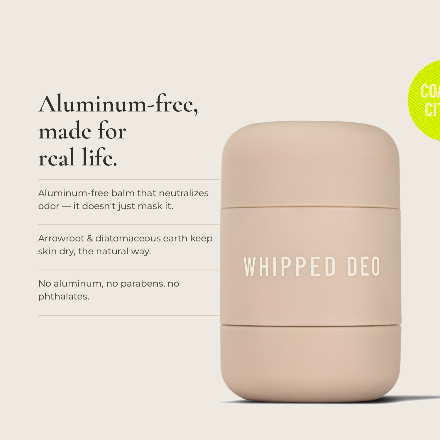 Roon aluminum-free deodorant balm