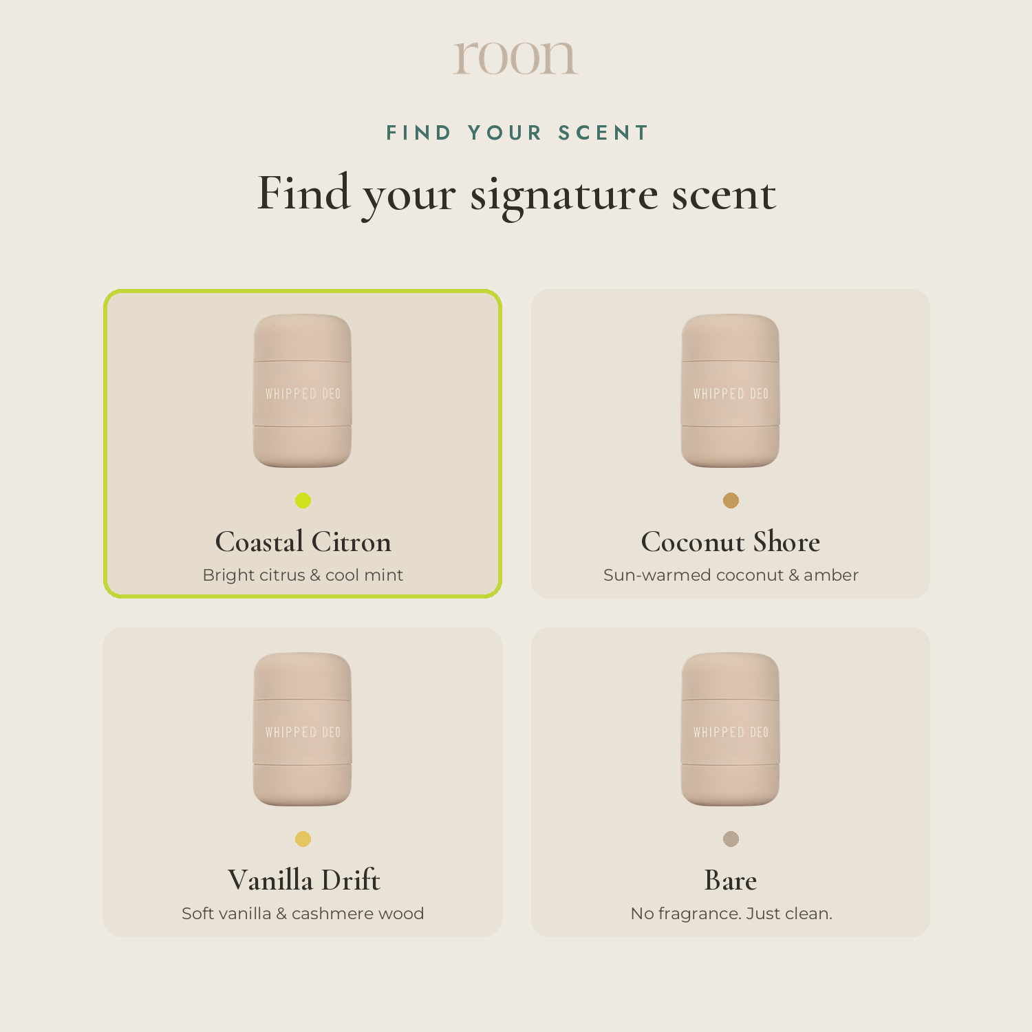 Find your Roon signature scent