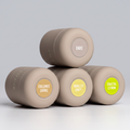 The Roon Complete Set — four whipped deodorant balm tubes: Coastal Citron, Vanilla Drift, Coconut Shore and fragrance-free Bare